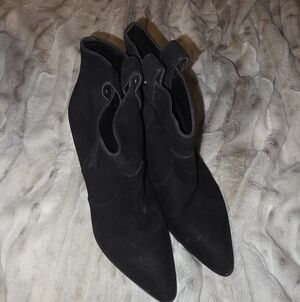 Sam Edelman Elegant Western Black Heeled Boots